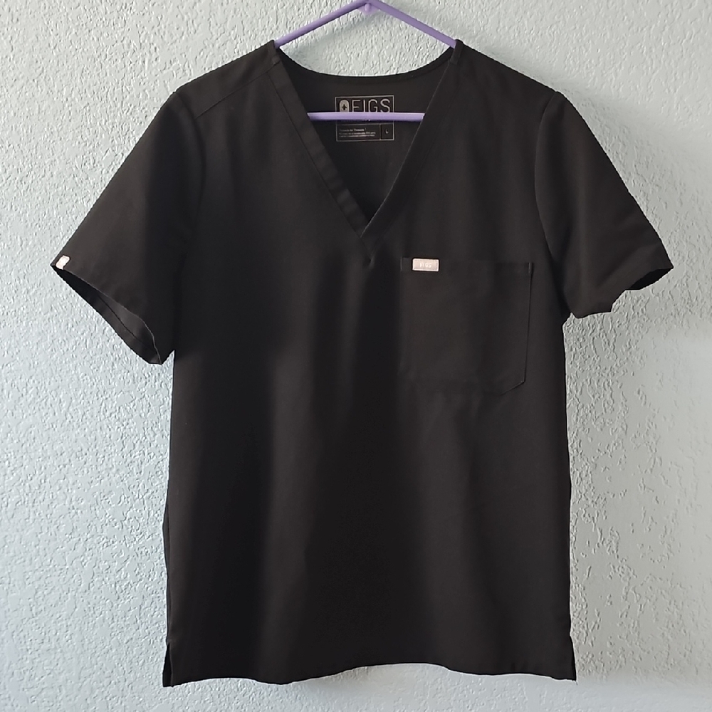 Figs Women's Black Scrub Top